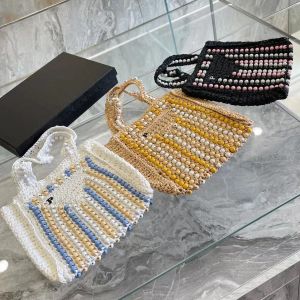 bead weave Totes triangle Clutch Designer bags high quality handbags Luxury Straw basket Bag fashion shopper Shoulder Cross Body folding Beach Bags