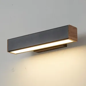 Настенный светильник, дизайнерская скандинавская декоративная лестница, прихожая, спальня, прикроватные черные алюминиевые квадратные лампы LD