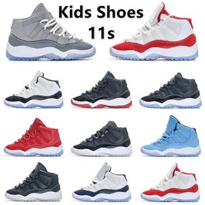 детская обувь дизайнер 11s дети баскетбол малыш мальчик девочка кроссовки Jumpman 11 Cherry Bred Cool Grey Concord UNC Space Jam Gamma Blue детская мода теннисные туфли
