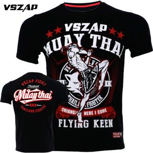 VSZAP Jujitsu T-shirt Muay Thai Fighting Arti marziali MMA Fiess Abbigliamento da allenamento per uomo a maniche corte per il tempo libero