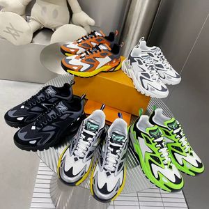 Runner Tatic Luxury Spor Sakinler Ayakkabı Çalışan Dantal-Up Mesh Calfskin Kauçuk Sole Şık görünüm Açık Sneaker Kadın Erkek Ayakkabı 38-46