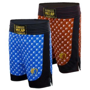 Pantaloni da allenamento per lotta sportiva Tuta da combattimento MMA Pantaloncini ad asciugatura rapida Ricamo elasticizzato Sanda Thai Boxing estivo da uomo