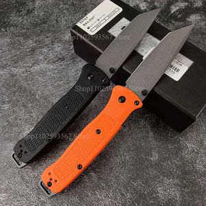 Knife Bailout 537 Pocket BM Folding Knife EDC Survival Flipper Blad Knifing Camping Tactical Tool Nylon Wave Fiber Handle Hunting Knife