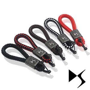 Key Rings Good quality leather car key rFor DS SPIRIT DS3 DS4 DS4S DS5 DS 5LS DS6 DS7 WILD RUBIS Car keychain J240108