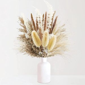 Decorative Flowers Natural Dried Fluffy Pampas Tail Grass Bouquet Wedding Party Boho Home Table Centerpiece Decoration Crafts