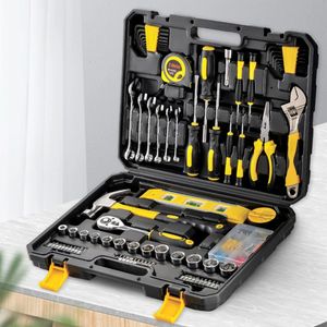 108 Piece Tool Set General House Hold Hand Kit med plastverktygslåda Lagring Väska som används för att reparera bilar och hemreparation 240108