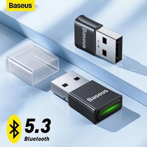 Hoparlörler Baseus USB Bluetooth Adaptörü Bluetooth 5.3 PC Dizüstü Bilgisayar Kablosuz Hoparlör Ses Alıcı USB Verici