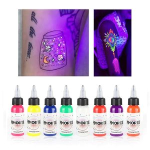 15 ml flaskprofessionell fluorescens tatuering bläck lila ljus mikropigmentering pigment UV -bläck tatuering pigment för kroppsmålning 240108