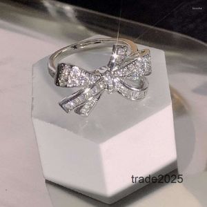 Pierścienia Pierścień Pierścień Pierścień Białe złoto Kobiety Mosan Diamond Wedding/zaręczyny/rocznica/urodziny/imprezę/walentynki prezent