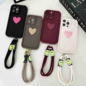 Cell Phone Cases Cute INS 3D Love Heart Silicone Phone Case For IPhone 15 Pro Max 14 13 12 11 Pro X XR XSMax 7 8 Plus Shockproof Candy CoverL240105