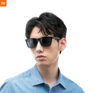 Güneş gözlükleri Xiaomi Mijia Klasik Kare Güneş Gözlüğü TAC Polarize Lens Gözlük Retro Işık Çerçeve Vidasız UV Koruma Sürücü Kadınlar Erkekler