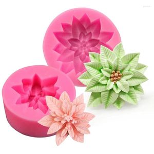 Baking Moulds Christmas Holly Leaf Silicone Mold Dessert Cake Lace Decoration DIY Chocolate Pastry Fondant Resin Kitchen Tool