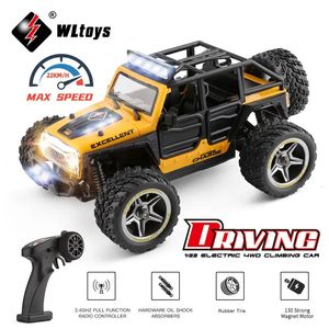 wltoys 322221 22201 24GミニRCカー2WDオフロード車両モデル付き機械トラックの子供のおもちゃ240106