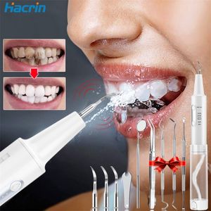Su Flosser Taşınabilir Diş Ölçeklendirme 2'de 1 Tartar Eliminator Çıkarma Plaket Dişleri Taş temizleyici Diş Temiz Y240106