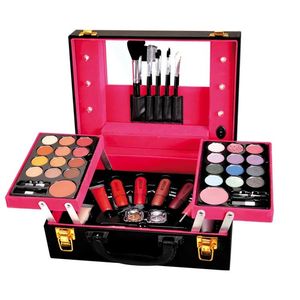 Conjuntos de maquiagem profissional conjunto fosco shimmer sombra paleta batom lipgloss rímel blush lábio lápis escova cosméticos kit para mulher