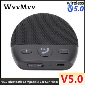 Speakers Bluetooth V5.0 Wireless Vehicle Car Speakers Handsfree Car Kit Handsfree Bluetooth Speakerphone Sun Visor Car Accessories MP3