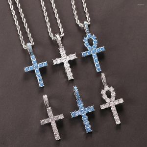 Pendant Necklaces Classic Hip-Hop Necklace Navy Blue Cross Couple Trendy Men's