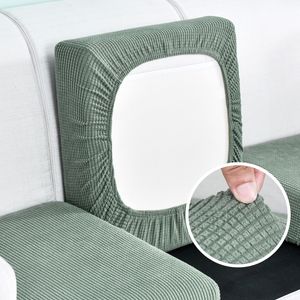 Elastisk soffa täckning slipcover vardagsrum förtjockar spandex soffa soffskydd för sektionssätkudde tvättbar avtagbar fast färg