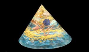 Cały 5 -szt. Kamień energetyczny orgone i żywica Piramida wisiorek miedziany Drzewo życia biżuteria 94259664273508