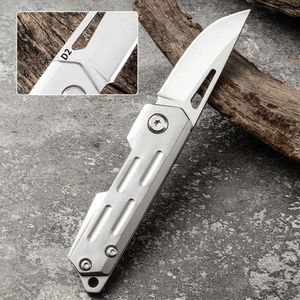 Knife D2 Small Keychain Folding Knife Mini Multifunctional Pocket Knife Outdoor EDC Hand Tools Survival Gear Multitool Gadgets for Men