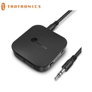 Разъемы Taotronics Беспроводной адаптер Bluetooth Ver5.0 Передатчик Приемник 3,5 мм Auxrca Аудио Домашняя потоковая передача музыки Aptx с низкой задержкой