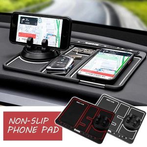 Sunglasses 4 in 1 Car AntiSlip Mat Silicone Dashboard Sticky Phone Holder Mat Auto NonSlip Sticky Gel Pad For Phone Sunglasses storage