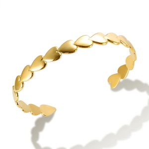 French Personality Niche Gold-plated Bracelet For Women's Fashion Retro Splicing Open Bracelet Stainless Steel