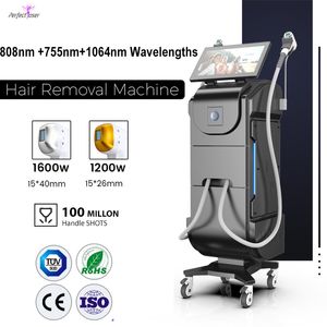 Hot Professional 808nm laserowe urządzenie do usuwania włosów 755 nm 808nm 1064NM Skuteczne chłodzenie Bezpieczne leczenie US Spójne długości fal potrójnych dla wszystkich rodzajów skóry i włosów