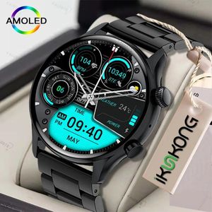 Saatler 1.36 inç AMOLED SMART Saat 390*390 Ekran Her Zaman Time Bluetooth Çağrısı NFC Smartwatch IP68 Su Geçirmez Spor Saati