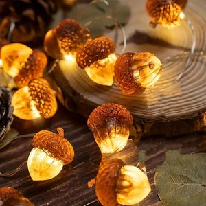 Thanksgiving Decorations Acorn Lights String, Fairy String Lights Battery Operated, Fall Lights For Home Autumn Garland Bedroom Christmas Tree Party Decor