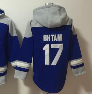 Shohei Ohtani 17 drużyna baseball pullover z kapturem z kapturem fanów fanów Tops Rozmiar S-xxxl Blue Kolor