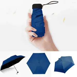 Umbrellas Sunshade Mini Pocket 5 Travel Umbrella Folding Women Flat Protable Lightweight Fold Parasol