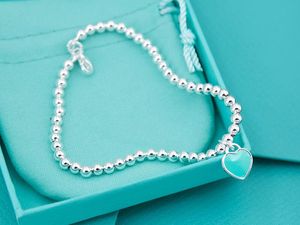 3A سوار TF HEART BEAD BEAD BRACELETS in Silver ICEONT COLLESTER SESSIONER Jewelry for Women with Dust Bag Box Fendave 23.12.23