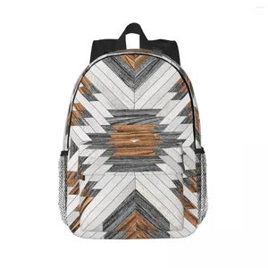 Zaino Urban Tribal Pattern No.8 - Zaini in legno azteco Zaino per adolescenti Borse da scuola per bambini alla moda Zaino per laptop Borsa a tracolla