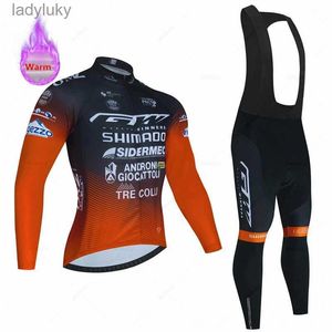 Cycling Jersey Sets -Thermal Fleece Cycling Jersey Sets for Men Gw Pro Bike Suits Mountain Bicycle Clothing Winter 2023L240108