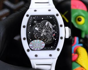 Zegarek męski automatyczny zegarek 49 * 42 mm obudowa ceramiczna szafirowe lustro mechaniczny ruch męski RM055