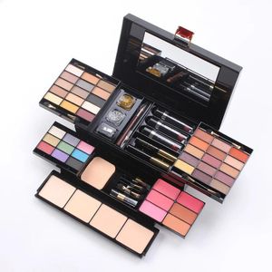 Conjuntos de maquiagem conjunto 68 camadas paleta de cores corretivo batom pó blush cosméticos conjunto com pincéis espelho barato kit de maquiagem completo