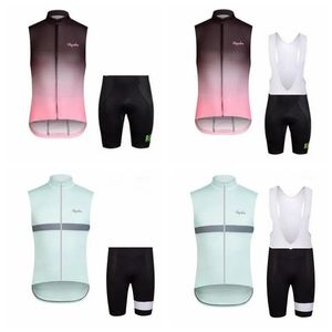 Set Rapha Team Cycling Sleeveless Jersey Vest (BIB) Shorts Set Bike Wear Clothes Mtb Uniform Bicycle Maillot Culotte E3112