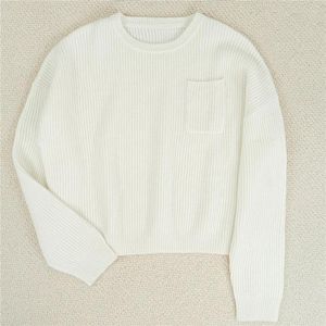 Erkek Sweaters Sonbahar ve Kış Göğüs Çantası Köpüklü Boncuk Kazak Avrupa Işık Lüks Gevşek Kazip Kaşmir Kadın