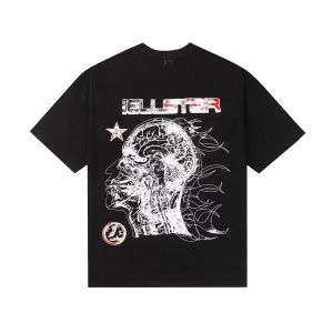 Футболка Hellstar Oversize Топы Дизайнерская мужская летняя мода Пара Хлопковая футболка Повседневная S-xl