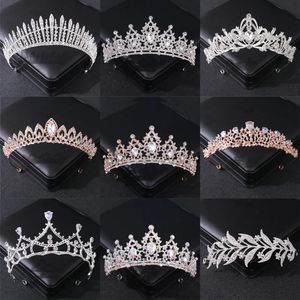 Headpieces Brud Crown Atmosphere Crystal Crown Wedding Dress Headwear Birthday Adults 'Ceremony Performance Mångsidig Rhinestone Hair Band C