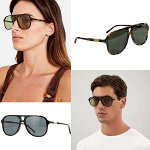 Óculos de sol masculinos e femininos com armação superdimensionada designer de óculos de perna de metal da moda lentes de resina de alta qualidade top de linha caixa de embalagem original GG1156S