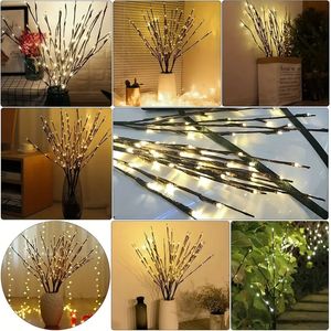 2pcs,20LED Branch Lights, Waterproof & Battery-powered LED Night Light, DIY Tree Lamp For Vases, Halloween, Thanksgiving And Christmas Indoor, Outdoor Dacoration