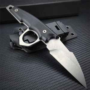 Kniv EDC Taktiskt fast bladkniv utomhusficka kniv G10 Handle Kydex Sheath Camping Tools Hög hårdhet Jakten Survival Knife