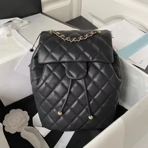 10A mochila de designer de marca de luxo para mulheres bolsa caviar corrente duma 23p mochila feminina bolsa de viagem C fivela de metal moda sacos de tamanho grande