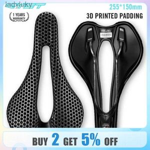 Bicicleta Saddles RYET 3D Impresso Bicicleta Sela Sela de Carbono 150mm Super Light Road MTB Racing Saddles Almofada de Assento de Bicicleta Ciclismo Peças de AssentoL240108