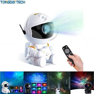 Objekt Novelföremål Galaxy Star Projector Led Night Light Starry Sky Astronaut Porjectors Lamp för dekoration sovrum hem dekorativ ch