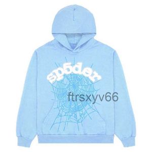 Herren Hoodies Sweatshirts New Sky Blue Sp5der Hoodie Männer Frauen 1 Hip Hop Young Thug Spider World Wide 555555 Print Pullover Hoody Light RAU5