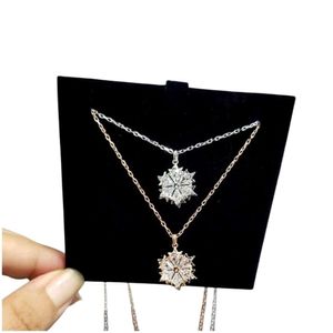 Swarovski halsband designer kvinnor toppkvalitet pärlhalsband vackra snöflingor halsband för kvinnor element kristall snöflinga krage kedja för kvinnor