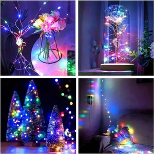 1 pak/10M, 100LED voetzoekerlicht 8 modi USB met afstandsbediening, kerstboomdecoratie plafond slaapkamer slinger bruiloftsverlichting, warm wit, wit, veelkleurig